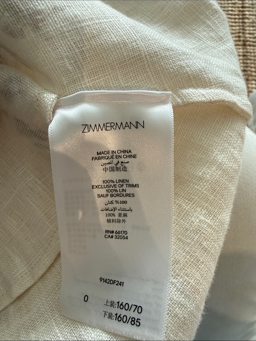 Zimmermann Cream Floral Mini Dress with Pink & Green Accents - Picture 11 of 11